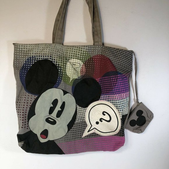 Mickey Mouse Tote Bag With Change Purse & pocket - Picture 4 of 10